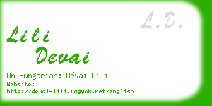 lili devai business card